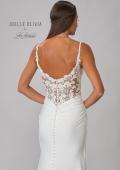 Picture of: Wrap Style Luxe Knot Dress with Sheer Lace Back in ivory, Style: J2103, Detail Picture 10