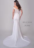 Picture of: Off the Shoulder Wedding Gown with Lace Illusion Bodice and Luxe Jersey Skirt in ivory, Style: J2163, Detail Picture 10