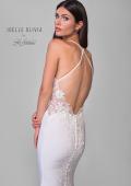Picture of: Beautiful Luxe Jersey and Lace gown with Illusion Sides and Low Back in ivory, Style: J2165, Detail Picture 10