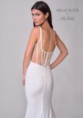 Picture of: Chic Luxe Wedding Dress with Bustier Top and Stunning Illusion Corset Back in ivory, Style: J2221, Detail Picture 10