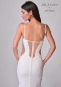 Picture of: Stunning Crepe Jersey Gown with Unique Back Detail and Bustier Top in ivory, Style: J2225, Detail Picture 10