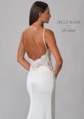 Picture of: Silk Gown with Illusion Lace Bodice and Slit in ivory, Style: J2024, Detail Picture 11