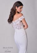 Picture of: Off the Shoulder Wedding Gown with Lace Illusion Bodice and Luxe Jersey Skirt in ivory, Style: J2163, Detail Picture 11
