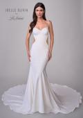 Picture of: Stunning Crepe Jersey Gown with Unique Back Detail and Bustier Top in ivory, Style: J2225, Detail Picture 11