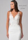 Picture of: Wedding Gown with Ornate Lace Top and Illusion Back in ivory, Style: J2101, Detail Picture 12