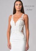 Picture of: Wedding Gown with Ornate Lace Top and Illusion Back in ivory, Style: J2101, Detail Picture 14