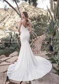 Picture of: Chic Wedding Dress with Ruching and Buttons in ivory, Style: J2032, Back Picture