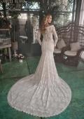 Picture of: Beautiful Lace Off the Shoulder Long Sleeve Gown in ivory, Style: J2091, Back Picture