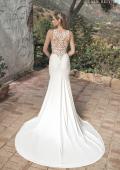 Picture of: Wedding Gown with Ornate Lace Top and Illusion Back in ivory, Style: J2101, Back Picture