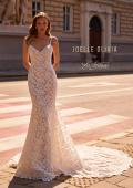 Picture of: Luxurious Lace Wedding Gown with V Neckline And Illusion Back in ivory, Style: J2255, Back Picture