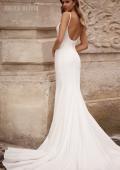Picture of: Simple Elegant Wedding Dress with Dramatic Train in Ivory, Style: J2272, Back Picture