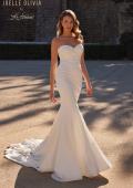 Picture of: Simply Stunning Strapless Luxe Jersey Gown with Sweetheart Top in ivory, Style: J2210, Detail Picture 1