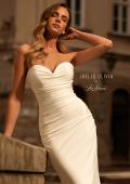Picture of: Lux Jersey Strapless Dress with Ruching and Sweetheart Neckline in ivory, Style: J2281, Detail Picture 1