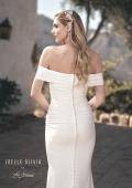 Picture of: Off the Shoulder V Neck Ruched Wedding Dress in ivory, Style: J2089, Detail Picture 2