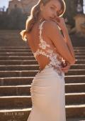 Picture of: Luxe Jersey and Lace Wedding Dress with Unique Open Back and Illusion Sides in ivory, Style: J2223, Detail Picture 2
