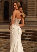 Picture of: Lux Jersey Strapless Dress with Ruching and Sweetheart Neckline in ivory, Style: J2281, Detail Picture 2
