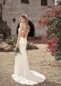 Picture of: Luxe Knit Gown with Draped Neckline and Open Back in ivory, Style: J2018, Detail Picture 3