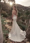 Picture of: Silk Gown with Illusion Lace Bodice and Slit in ivory, Style: J2024, Detail Picture 3, Landscape