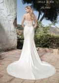 Picture of: Criss Cross Bodice Gown with Illusion Lace Back in ivory, Style: J2047, Detail Picture 3