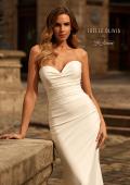 Picture of: Lux Jersey Strapless Dress with Ruching and Sweetheart Neckline in ivory, Style: J2281, Detail Picture 3