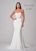 Picture of: Sweetheart Lace Bodice Gown with Ruched Skirt in ivory, Style: J2082, Detail Picture 4