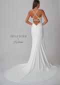 Picture of: Luxe Jersey Gown with Lace Back Details and Buttons in ivory, Style: J2098, Detail Picture 4
