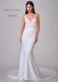 Picture of: Beautiful Luxe Jersey and Lace gown with Illusion Sides and Low Back in ivory, Style: J2165, Detail Picture 4