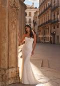 Picture of: Strapless Lace Fit and Flare Wedding Dress with Sweep Train in ivory, Style: J2333, Detail Picture 4