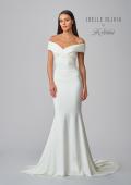 Picture of: Luxe Jersey Off the Shoulder Gown with Ruching in ivory, Style: J2013, Detail Picture 5