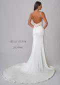 Picture of: Silk Gown with Illusion Lace Bodice and Slit in ivory, Style: J2024, Detail Picture 5