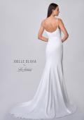 Picture of: Ruched Long Wedding Gown in Luxe Knit Jersey in ivory, Style: J2038, Detail Picture 5