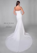 Picture of: Strapless Ruched Luxe Jersey Wedding Dress with Slit and Back Buttons in ivory, Style: J2073, Detail Picture 5