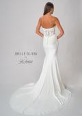 Picture of: Sweetheart Lace Bodice Gown with Ruched Skirt in ivory, Style: J2082, Detail Picture 5