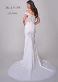 Picture of: Off the Shoulder Wedding Gown with Lace Illusion Bodice and Luxe Jersey Skirt in ivory, Style: J2163, Detail Picture 5