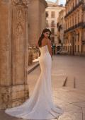 Picture of: Strapless Lace Fit and Flare Wedding Dress with Sweep Train in ivory, Style: J2333, Detail Picture 5