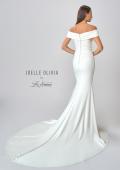 Picture of: Luxe Jersey Off the Shoulder Gown with Ruching in ivory, Style: J2013, Detail Picture 6