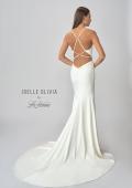Picture of: Luxe Knit Gown with Draped Neckline and Open Back in ivory, Style: J2018, Detail Picture 6