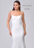 Picture of: Ruched Long Wedding Gown in Luxe Knit Jersey in ivory, Style: J2038, Detail Picture 6