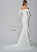 Picture of: Long Sleeve Off the Shoulder Knit Wedding Gown in ivory, Style: J2045, Detail Picture 6