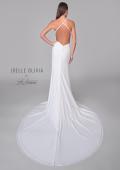 Picture of: Open Back Luxe Jersey Knit Dress with Slit and Ruffle Detail in ivory, Style: J2076, Detail Picture 6