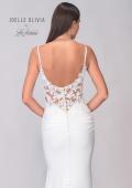 Picture of: Luxe Jersey Wedding Dress with Lace Illusion Back and Ruching in Ivory, Style: J2133, Detail Picture 6