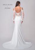 Picture of: Unique Jersey Wedding Gown with Balloon Sleeves and Cold Shoulder in ivory, Style: J2152, Detail Picture 6