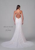 Picture of: Stretch Lace Long Wedding Dress with Slit and Scallop Details in ivory, Style: J2154, Detail Picture 6