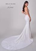 Picture of: Beautiful Luxe Jersey and Lace gown with Illusion Sides and Low Back in ivory, Style: J2165, Detail Picture 6