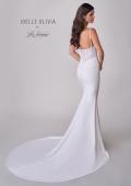Picture of: Ruched Luxe Jersey Wedding Dress with Illusion Lace Corset Top in ivory, Style: J2172, Detail Picture 6