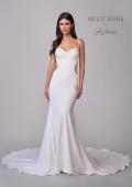 Picture of: Stunning Crepe Jersey Gown with Unique Back Detail and Bustier Top in ivory, Style: J2225, Detail Picture 6