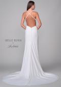 Picture of: Open Back Luxe Jersey Knit Dress with Slit and Ruffle Detail in ivory, Style: J2076, Detail Picture 7