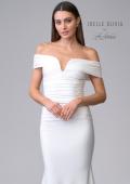 Picture of: Off the Shoulder V Neck Ruched Wedding Dress in ivory, Style: J2089, Detail Picture 7
