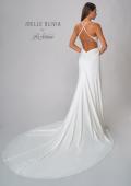 Picture of: Elegant Luxe Jersey Gown with Lace Bodice and Slit in ivory, Style: J2102, Detail Picture 7