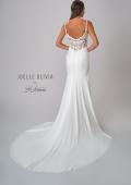 Picture of: Wrap Style Luxe Knot Dress with Sheer Lace Back in ivory, Style: J2103, Detail Picture 7
